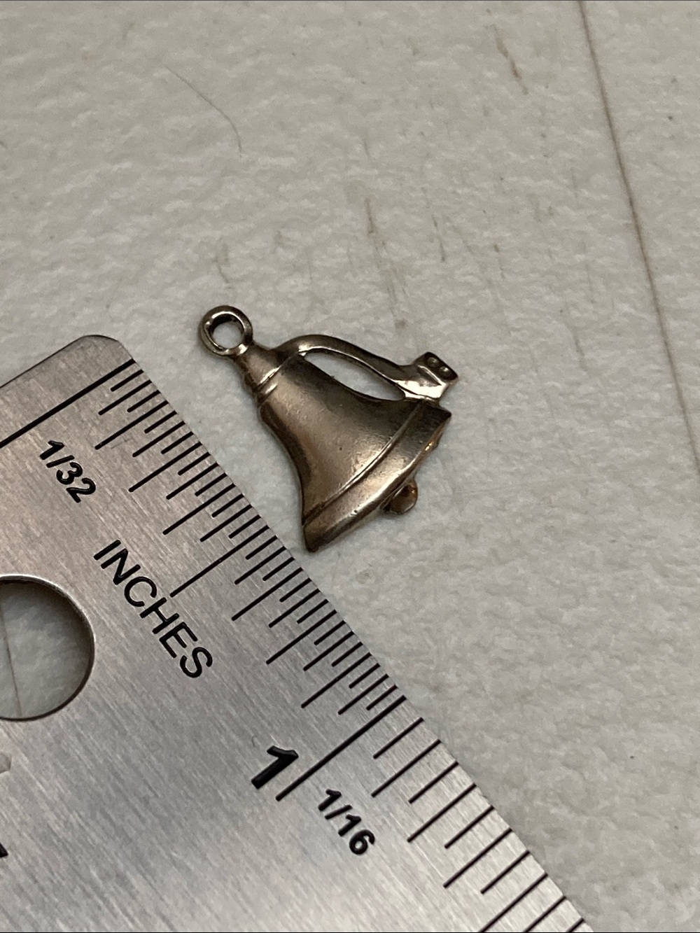 Vintage Sterling Silver Bell Pendant Charm Christmas Holiday
